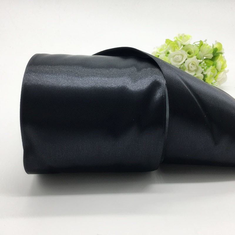 5Yards / lot 4 & 100mm  ũ ƾ      ũ Ƽ  DIY  /5Yards/lot 4& 100mm Black Silk Satin Ribbon Polyester Ribbon Wedding Chr